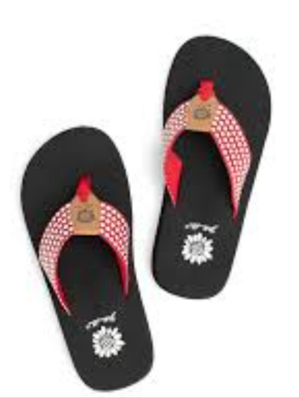 Yellow Box "Fromy" Red & White Polka Dot Flip Flop Sandals – Women's Size 9